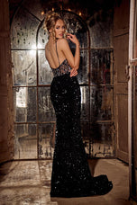 Portia and Scarlett Cut Glass Sequin Prom Dress PS24694