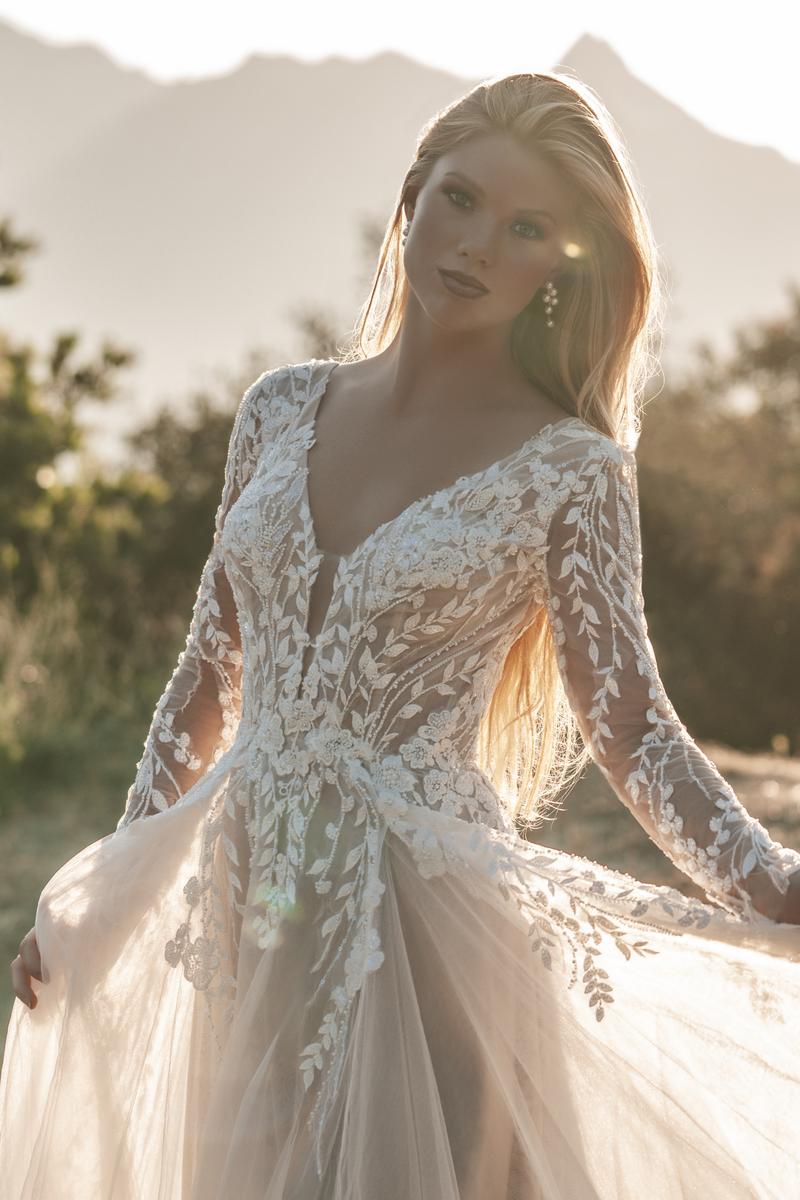 Allure Bridals Long Sleeve Lace Bridal Gown R3708