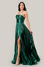 Ladivine Metallic A-line Prom Dress C153