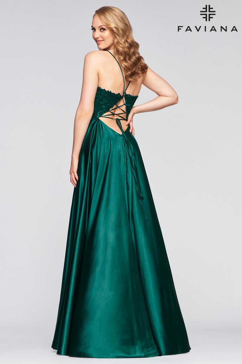 Faviana Glamour Satin A-Line Dress S10400