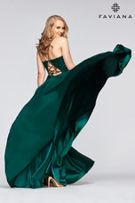 Faviana Glamour Satin A-Line Dress S10400