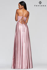 Faviana Glamour Satin A-Line Dress S10400