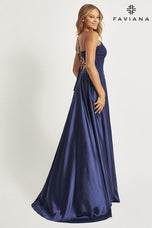 Faviana Glamour Satin A-Line Dress S10400