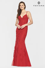 Faviana Glamour Long Lace Prom Dress S10508