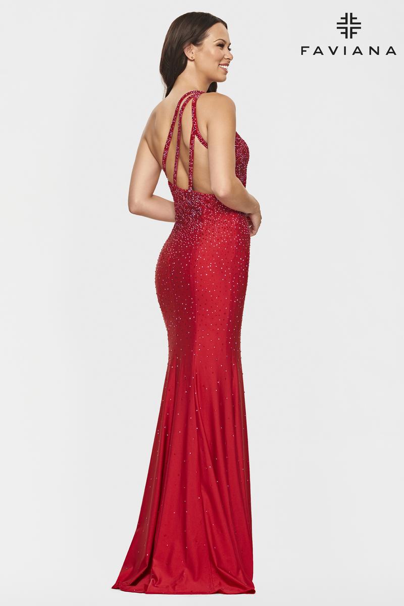 Faviana One Shoulder Heat Stone Prom Dress S10632