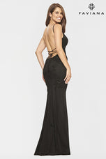 Faviana Long Lace Prom Dress S10633