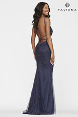 Faviana Long Lace Prom Dress S10633