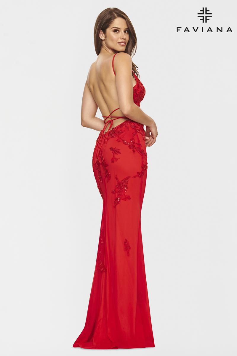 Faviana Long Lace Prom Dress S10633