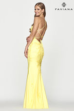 Faviana Lace-up Back Fitted Prom Dress S10634