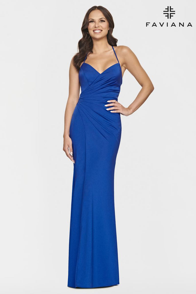 Faviana Tight V-Neck Prom Dress S10644