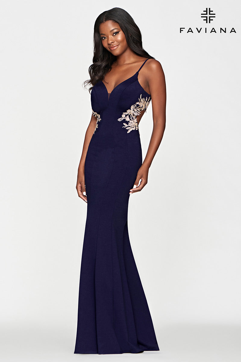 Faviana Open Back Long Prom Dress S10668