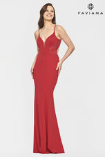 Faviana Open Back Long Prom Dress S10668