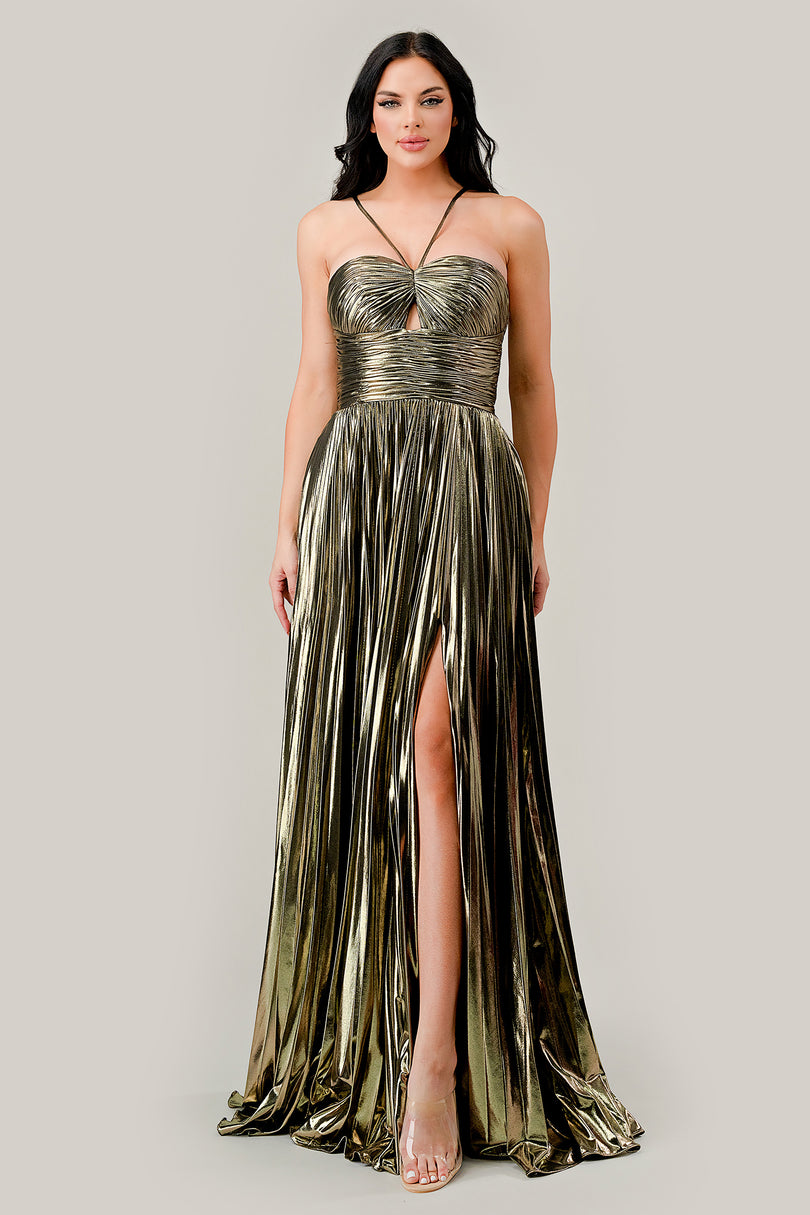 Ladivine Metallic A-line Prom Dress C153