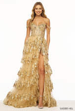 Sherri Hill Sequin Ruffle A-Line Prom Dress 55500 - B