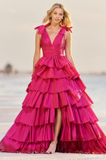 Sherri Hill Taffeta Ruffle Ball Gown 56035