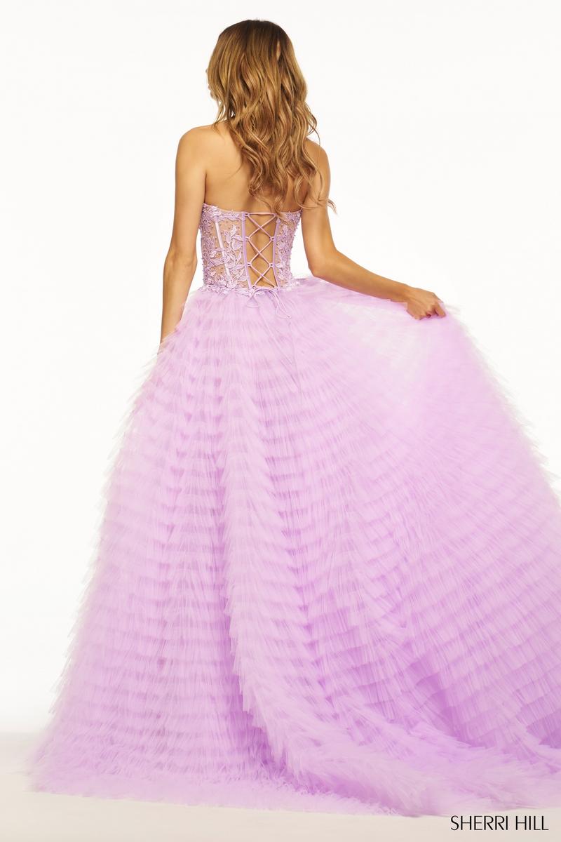 Sherri Hill Tulle and Lace Prom Dress 56042