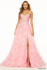 Sherri Hill Ruffle Corset Ball Gown 56070