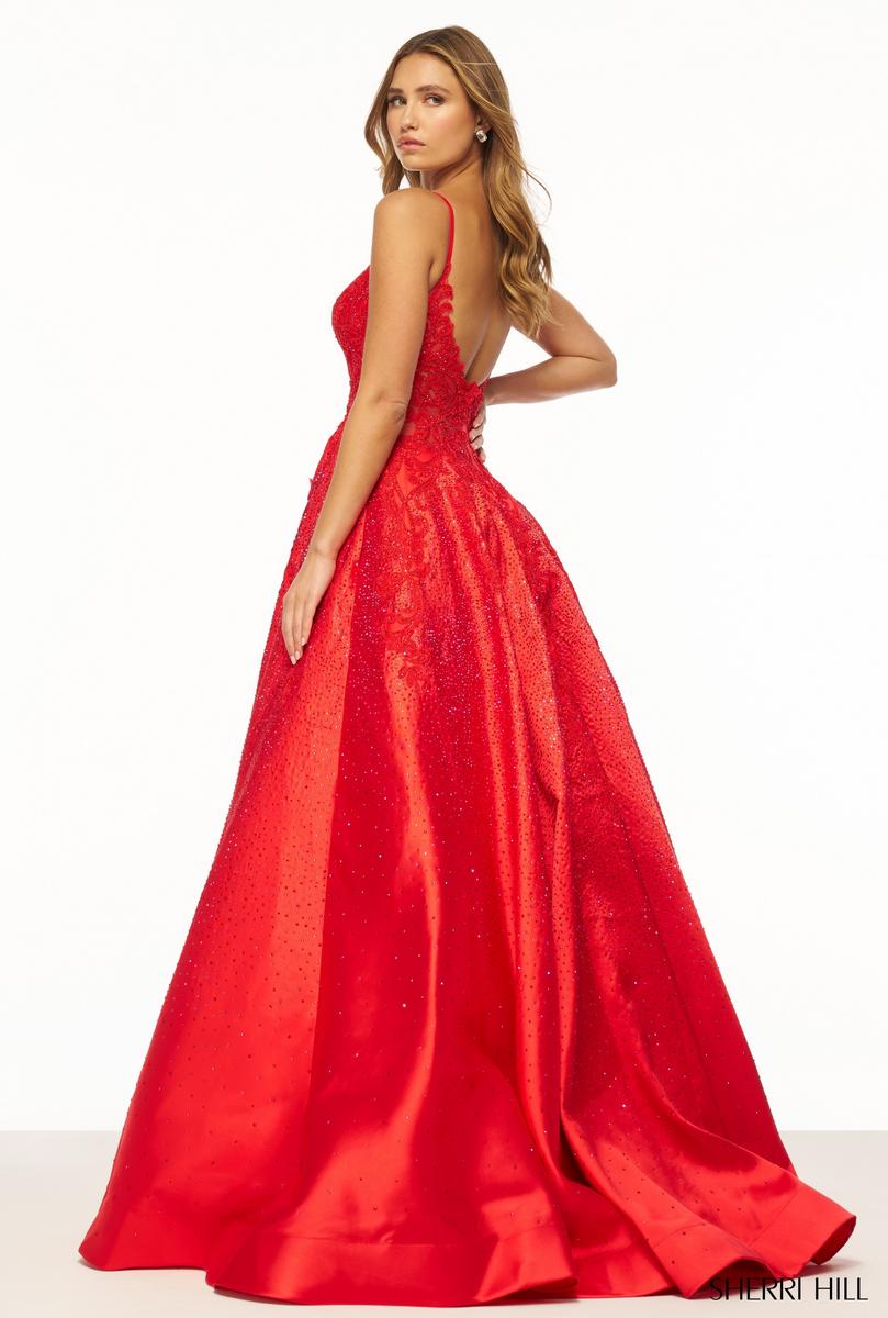 Sherri Hill Lace Mikado Bal Gown 56183