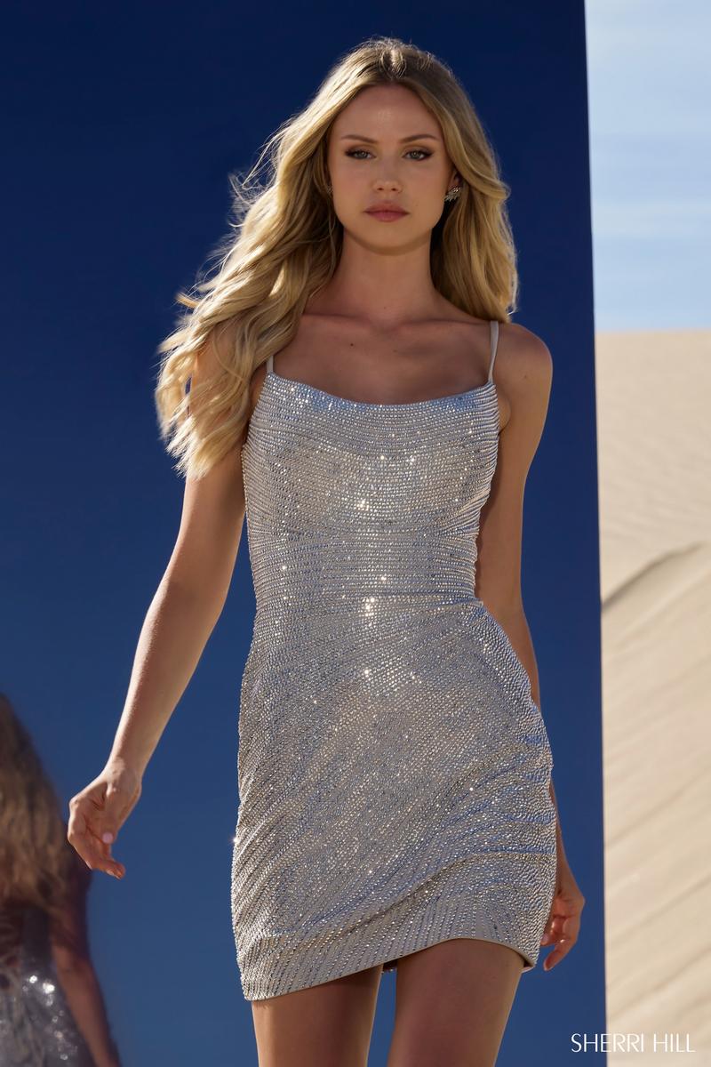 Sherri Hill Short Shimmery Homecoming Dress 56579