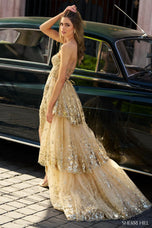 Sherri Hill High Low Ruffle Corset Prom Dress 56588