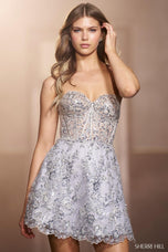 Sherri Hill Strapless Lace Corset HoCo Dress 56603