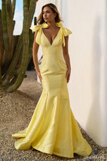 Sherri Hill Mermaid Hotfix Bow Strap Long Dress 56638