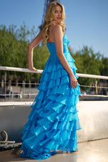 Sherri Hill Ruched Ruffle Long Prom Dress 56871