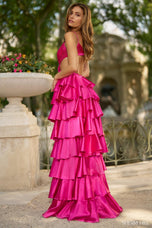 Sherri Hill Ruffle Open Back Prom Dress 57009