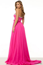 Sherri Hill Strapless Bow Waist A-Line Prom Dress 57029