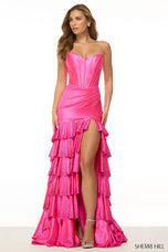 Sherri Hill Corset Ruffle Long Prom Dress 57031