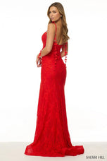 Sherri Hill Lace V-Neck Long Prom Dress 57149