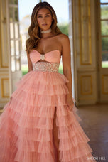 Sherri Hill Strapless Ruffle Prom Dress 57219