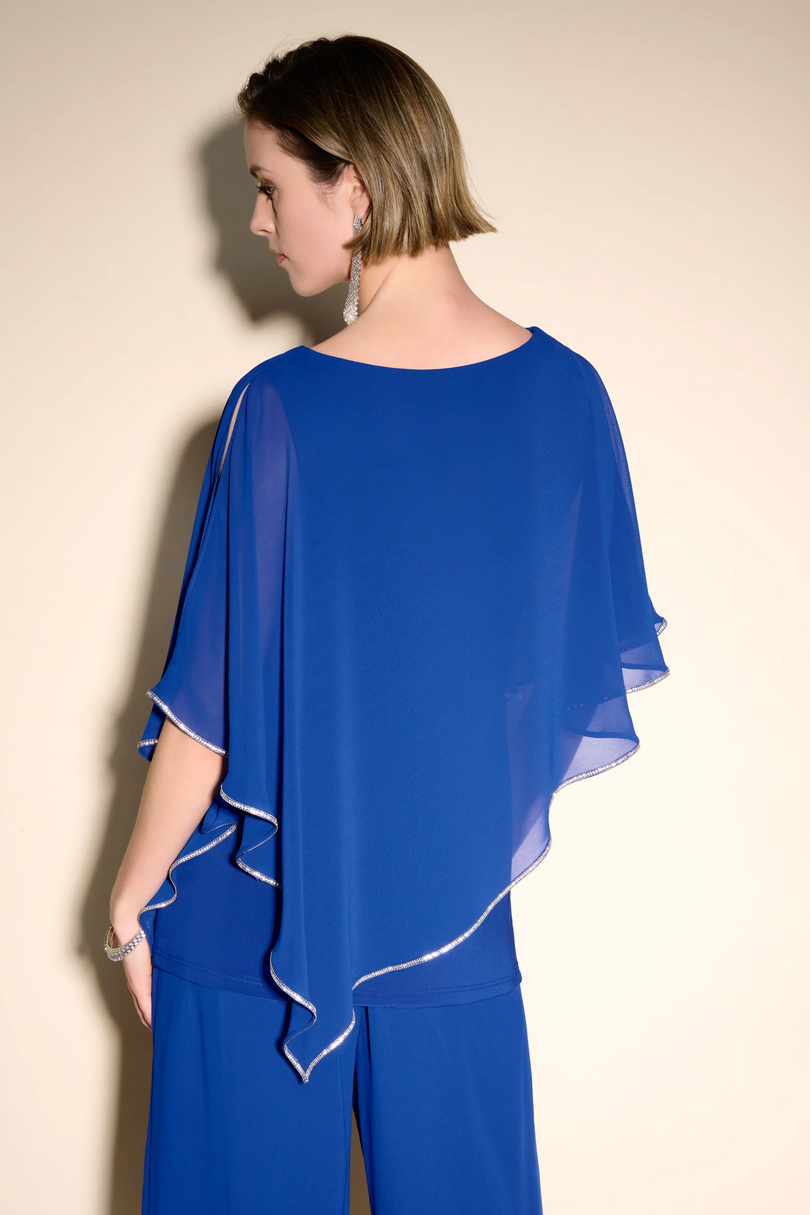 Joseph Ribkoff Asymmetrical Chiffon Tunic 223738