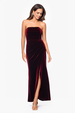 Xscape Evenings "Marion" Velvet Bustier Dress 5258X