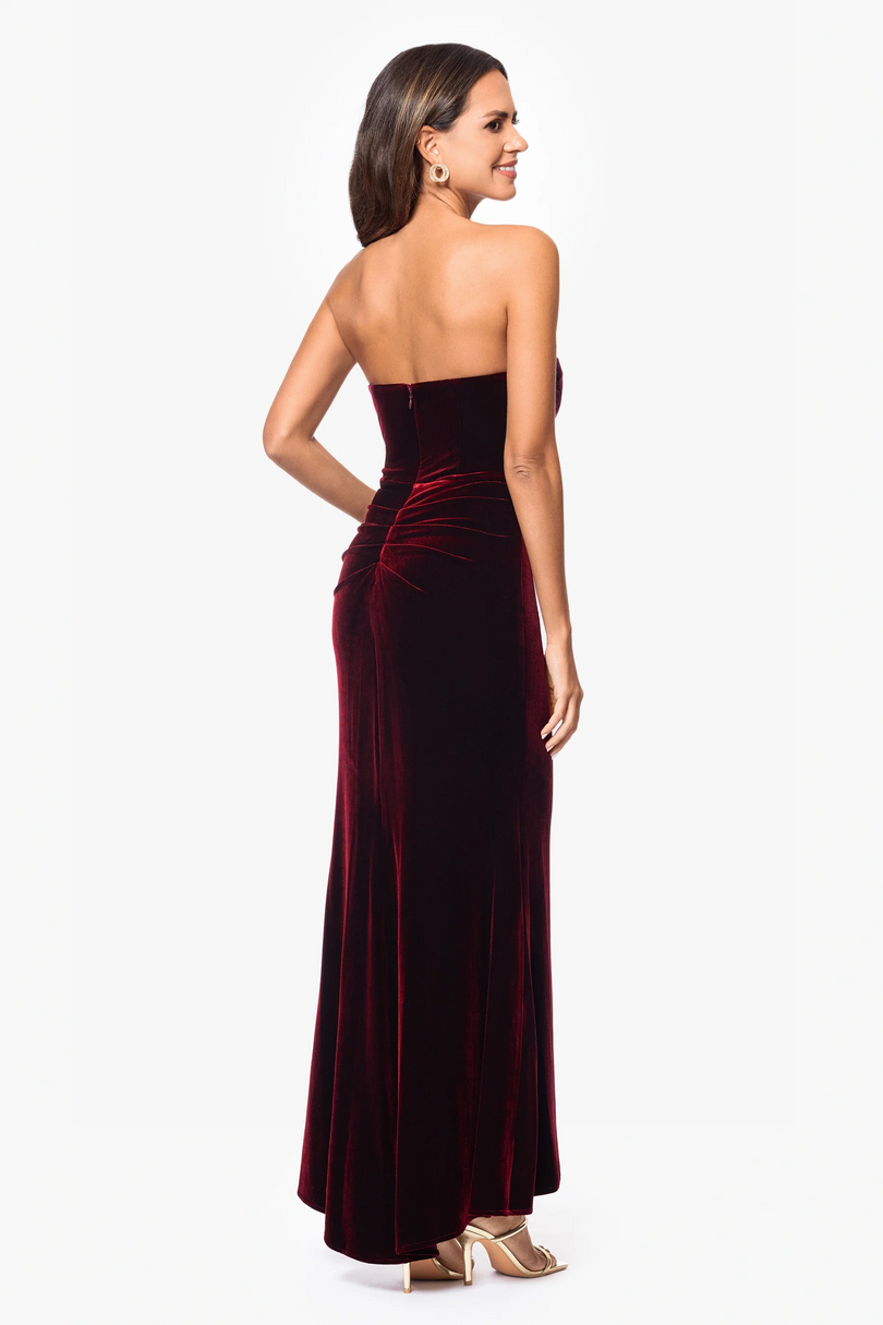 Xscape Evenings "Marion" Velvet Bustier Dress 5258X