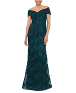 Xscape Evenings "Jill" Off the Shoulder Lace Gown 4618X