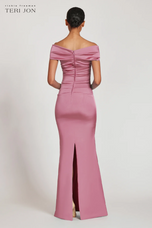 Teri Jon Stretch Satin Evening Gown 96022