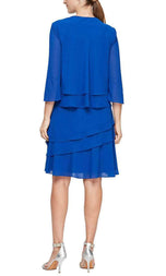 Alex Evenings Knee Length Chiffon 2-Piece Dress 8192005