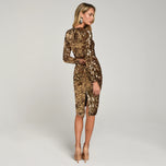 Helsi "Tatiana" Long Sleeve Sequin Midi Dress DR6275