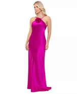 Xscape Satin Rosette Dress 6129X