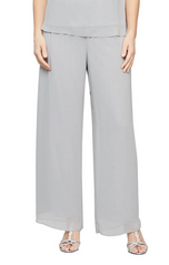 Alex Evenings Full-length Chiffon Trousers 370927