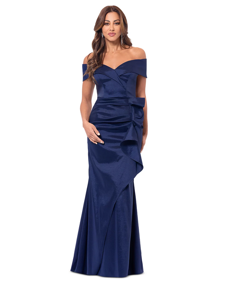 Xscape Evenings Off the Shoulder Taffeta Evening Gown 6416X