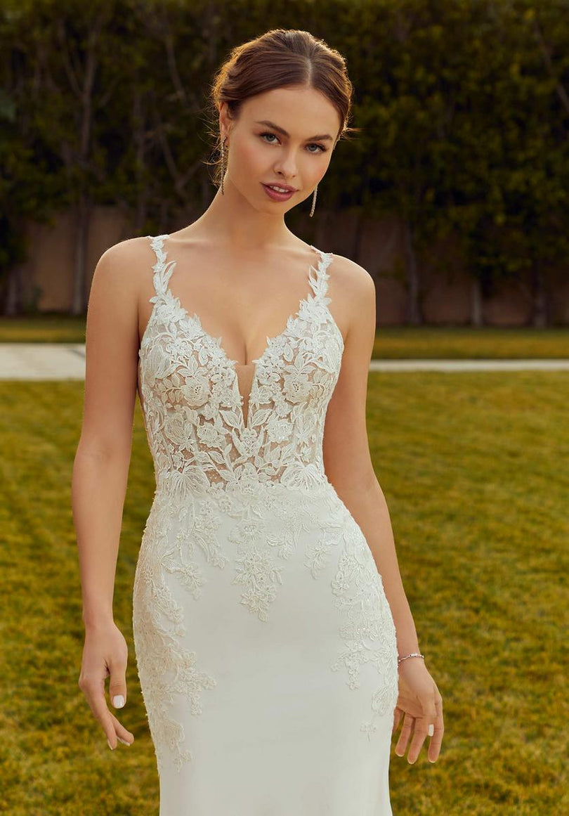 Morilee Raquel Crepe Illusion Wedding Dress 2658