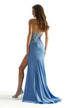 Morilee Draped Side Long Prom Dress 49003