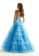 Morilee Basque Waist Ruffle Prom Dress 49005