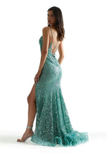 Morilee Metallic Sequin Lace-up Back Prom Dress 49006