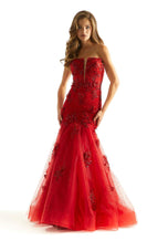 Morilee Strapless 3D Floral mermaid Prom Dress 49008