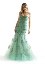 Morilee Strapless 3D Floral mermaid Prom Dress 49008