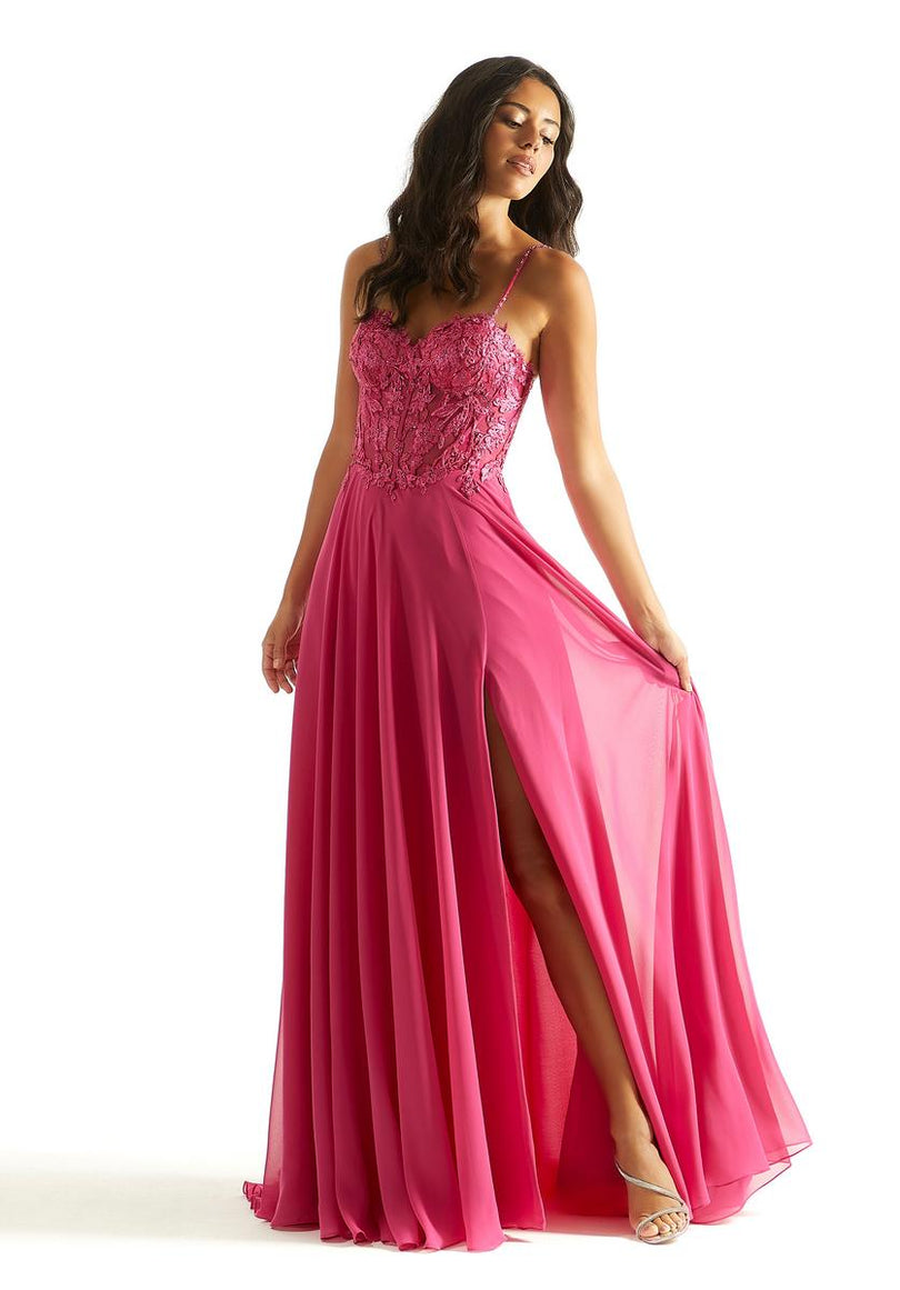 Morilee Lace A-Line Corset Prom Dress 49056