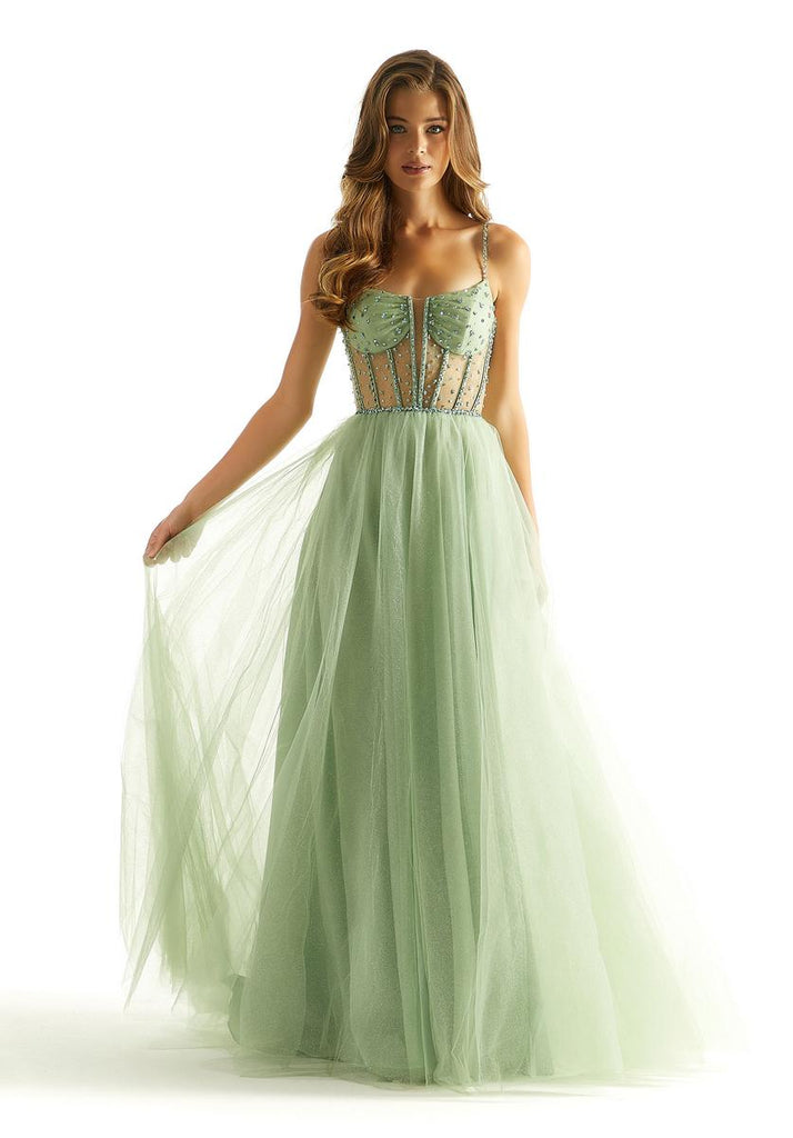 Morilee Plunging Corset A-Line Prom Dress 49069